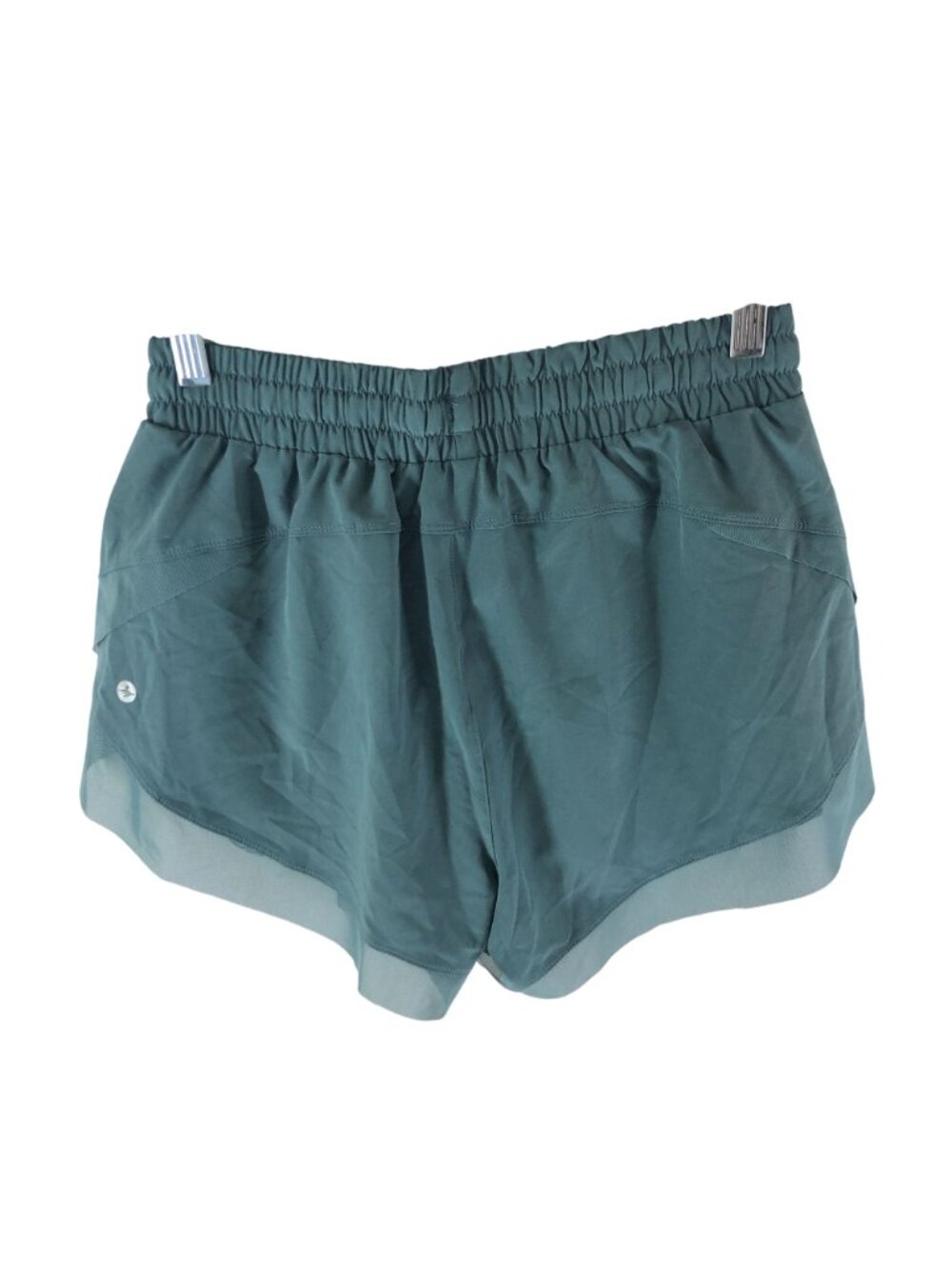Halara Mid Rise Drawstring Contrast Mesh 2-in-1 Flowy Running Shorts 3'' Green S - Picture 5 of 7